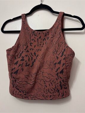 lululemon athletica Rust Brown Printed Crop Tank